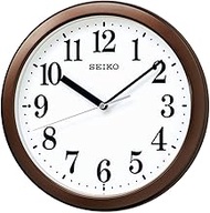 Seiko Clock BC416B Clock Radio Wave Analog Compact Size Brown Metallic Diameter 11.0 x 1.8 inches (2