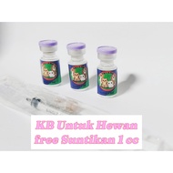 KB Suntik Kucing Anjing kelinci dan Mamalia + FREE Suntikan 1 cc / Anti Hamil Kucing / Ampuh KB 3 Bu