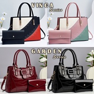 2 IN 1 SET VINCA & GARDEN SERIES by ELDORA Casual Tote Crossbody Women Handbag Exclusive New Arrival
