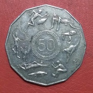 uang kuno koin asing 50 cents Australia commemorative TP 679