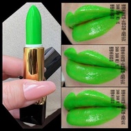 Nightclub Fluorescent Color Green Lipstick Fluorescent Apple Bright Green Lipstick Ultraviolet Blue 