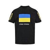 巴黎世家Balenciaga 烏克蘭國旗印花短袖T恤 代購服務