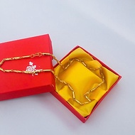 Dây Chuyền Nam Nữ Kiểu Dáng Hàn Quốc dạng đốt Trúc 2 li, Dài 45cm, mạ vàng 24k Đựng trong hộp đựng C