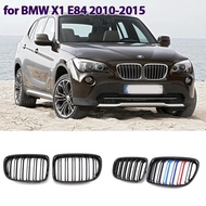 Car Gloss Black Front Bumper Grille For BMW X1 E84 2010-2015 Sport Grill Double Slat Line Grilles Ki
