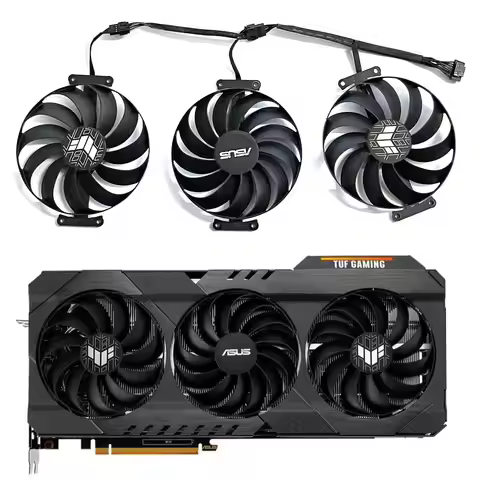 95MM 7PIN T129215SU CF1010U12S RX6900 XT GPU fan for ASUS TUF Gaming Radeon RX 6700 6800 6900 XT OC 