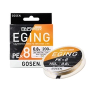 GOSEN fishing line ANSWER EGING 12lb 14lb 16lb PEx8 braided line 200m