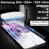Samsung Galaxy S24 Ultra 5G / S24 Plus S24+ S23 UV Nano Liquid Glue 9H HD Full Coverage Tempered Glass Screen Protector