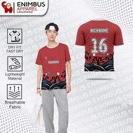 ENIMBUS Red Casual Sports Jersey T-Shirt for Men and Women JON-A53
