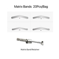 20Pcs Dental Tofflemire Type Stainless Steel Matrix Bands Sectional Contoured Matrices