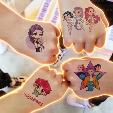 2026 New 20/25/40pcs/set Cartoon Rumi Kang Temporary Tattoo Sticker Rumi Tattoo Sticker Demonizing F