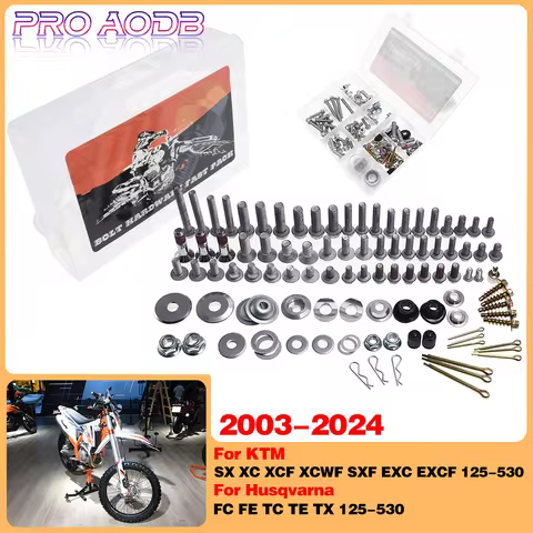 Hardware Bolt Full Plastics Fastener Kit For KTM Husqvarna 125 150 200 250 300 350 400 450 500 530 X