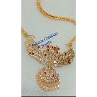 Impon Double Peacock pendent chain "24inch gold plated ( not 916)