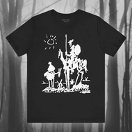 Don Gigote Pablo Picasso Shirt Miguel De Cervates T-Shirt Spanish Novel Book Worm Disc Sketch Short 