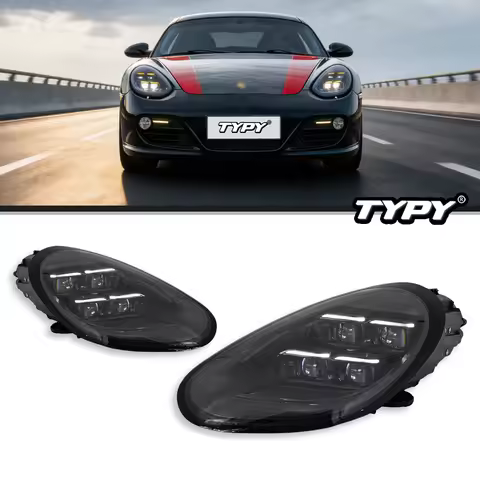 TYPY LED Headlights For Porsche Cayman 987 2005-2012 DRL Dynamic Turn Signal Head Lamp Auto Accessor