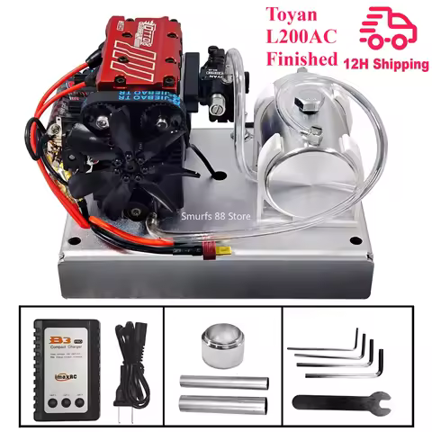 TOYAN FS L200AC Engine Model with Start Base Metal Twin Cylinder Four Stroke Engine Air-cooled Versi