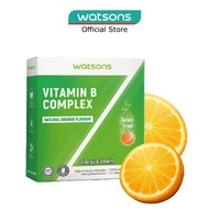 WATSONS Vitamin B Complex Effervescent Tablet Natural Orange Flavour (For Energy & Vitality) 15s x 3