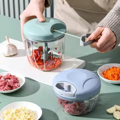 ​Manual Food Chopper Portable Meat Vegetable Blender Multi-Purpose Grinder for Garlic Meat Nuts​ Eas