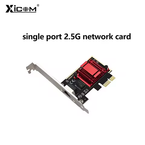 Xicom 100M/1G/2.5G PCI-E To RJ45 Network Card RTL8125B Ethernet PCI Express Network Card 2.5G Ethern