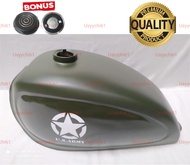 Tangki Cat Triumph List Japstyle Bobber Custom Hijau Us Army