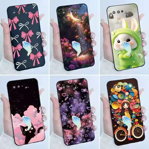 For Asus ROG Phone 5 5s Case Luxury Cute Love Rabbit Funny Soft TPU Silicone Protective Back Cover F
