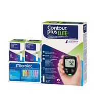 [原裝行貨包保養] Contour Plus Elite 血糖機套裝 (包試紙100條 + 採血針100支)