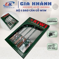 Bộ Dao Nhà Bếp W5W Cán Gỗ KIWI & KOMKOM - Set Dao Siêu Sắc dao thái lan dao làm bếp dao bếp