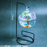 B 10cm Fish Tank B 10cm Fish Tank Home Decoration Hanging Glass Transparent Office Multi Meat Plant Aquarium Vase All Glass Creative Bucket Mini Aquarium