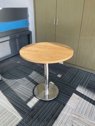 原木圓桌-直徑70公分+白鐵腳