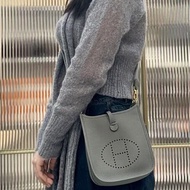 HERMES 積雨雲灰Evelyne 16 Mini 16×5×18cm 99新配件塵袋盒子購證吊牌