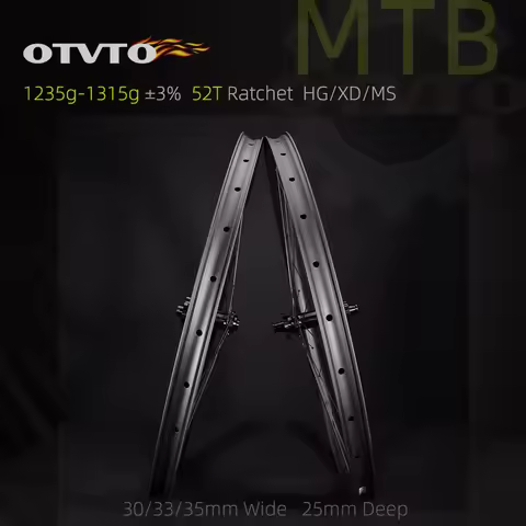 OTVTO Carbon Wheelset 25mm Deep Custom Wheels 25/27/29mm inner width 1235g-1315g15x100 15x110 12x142