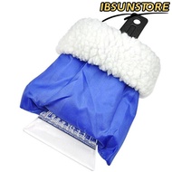 IBSUNSTORE Car Snow Scraper Glove, 2-in-1 Design Warm Glove Car Cleaning, Useful Scratch-Free Plasti