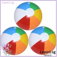 LAYOR1 Inflatable Beach Ball, Big PVC Rainbow Beach Ball, Fun Party Toy 30cm Six Colours 40cm Inflatable Pool Ball Kids