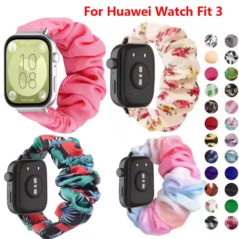 Women Replacement Strap For Huawei Watch Fit 3 Fit 4 Elastic Fabric Bracelet For Huawei Watch Fit 4 
