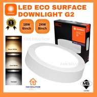 OSRAM LEDVANCE G2 LED ECO SURFACE DOWNLIGHT 6" 18W / 8" 24W SURFACE MOUNTED CEILING LIGHT.(SIRIM)