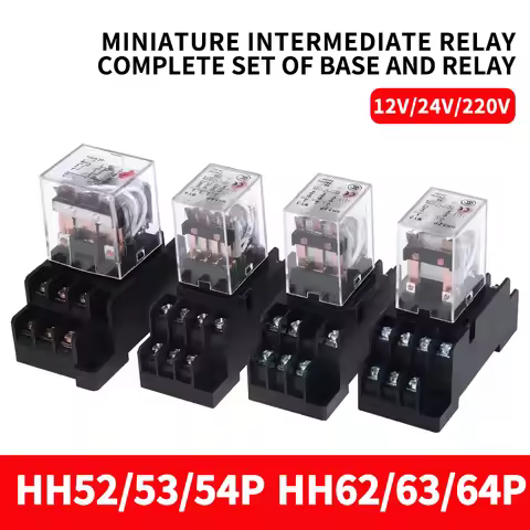 10 PCS For Wholesale Miniature Control Relays Small Intermediate Relay AC 12V DC C24 AC220 HH52P HH5