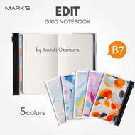 MARK’S EDiT B7 Grid Notebook by Yoshiki Okamura with PVC Cover