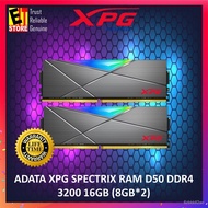 bU7v ADATA XPG SPECTRIX RAM D50 DDR4 3200 16GB (8GB*2) -TUNGSTEN GREY (AX4U320038G16A-DT50)