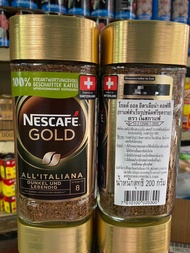 Nescafe Gold ALL ITALIANA (200g.) นำเข้าจากสวิตเซอร์แลนด์ ของแท้💯% แพคเกจใหม่ Lotล่าสุด ราคาต่อ 1 ขวด
