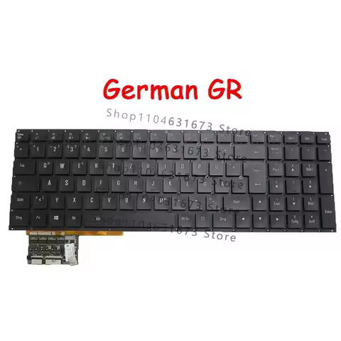 Laptop No Backlit Paper Keyboard For Gigabyte For AERO 15 German GR No Frame