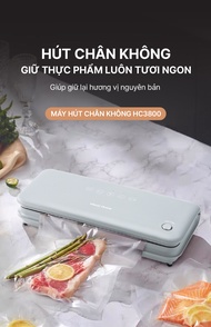 [KHÔNG KÉN TÚI] Máy Hút Chân Không Thực Phẩm Hecci HC3800 - Tích Hợp 2 Động Cơ Mạnh Mẽ (Mẫu Mới)