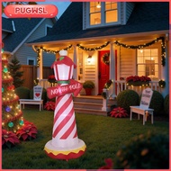 [pugwsl] Christmas Inflatable North Pole Lighthouse 70.87inch Tall Photo Props Party Supplies Holida