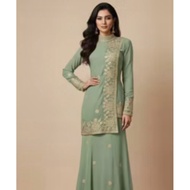 KURUNG SAREE SAGE GREEN🎀
