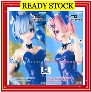 【100% ORI 🇯🇵】【RAM REM】RE ZERO BICUTE BUNNIES FURYU FIGURE BLUE COLOR VER 818HOBBY