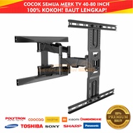 GANTUNGAN TV Bracket 55 43 50 32 40 60 55 70 42 49 75 80 Inch Guaranteed to Fit LED LCD Plasma 32 - 