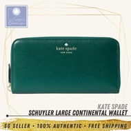 [SG SELLER] Kate Spade KS Schuyler Large Continental Deep Jade Leather Wallet