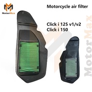 MotorMax Motorcycle Air Filter Element Honda Click I 125 Fi V1 V2 Click I 150 V1 Motorcycle Parts