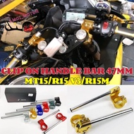 1SET Clip On Handle bar 47mm Alloy CNC R15 V3 R15M R25 V4 MT15 Fork Riser