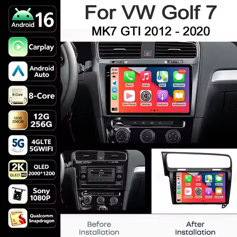 Car Stereo Multimedia Playe For Volkswagen VW Golf 7 MK7 GTI 2011 2013 -2020 Android 16 Car Radio Wi