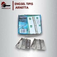 1 PASANG Engsel Kotak Hampers Souvenir SS Stainless Steel 1" & Engsel Arnetta