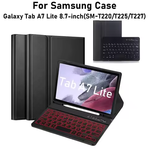 Tablet Case For Samsung Galaxy Tab A7 Lite 8.7 Inch Case,Keyboard Case for Samsung Galaxy Tab A7 Lit